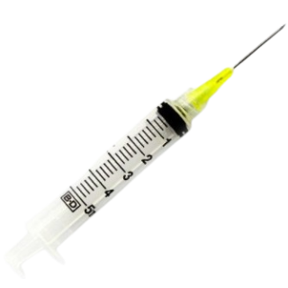 BD  # 309637 - Syringe Luer-Lok 1 mL with Needle 20 Gauge x 1 Inch Sterile, 100/BX, 8 BX/CS