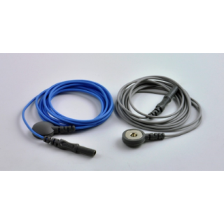 Carefusion # 019-424500 - Reusable Snap Lead Wires  60 Inch, Touchproof Connectors, Blue/Grey, Compatible with Snap Electrodes, 1/PK