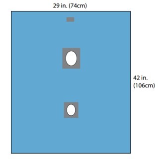 Cardinal Health # D2364 - Radial-Brachial Drapes with Adhesive Tab, 29 x 42 IN., Sterile, 20 Each / 1 Case / box