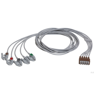 Carefusion # 412681-002 - 5-Lead ECG Lead Wire Set with Grabber Clips, Snap-to-Grabber Conversion