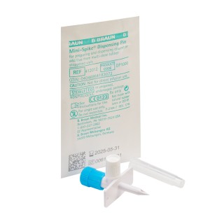 B Braun # 412012 - Mini-Spike IV Additive Dispensing Pin  Safe, Sterile, and Efficient Fluid Transfer, 50/CS