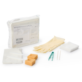 Carefusion # 4437 - Skin Scrub Tray  8 Gauze Sponges, 4