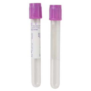 BD  # 368661 - Vacutainer Plus K2 EDTA Blood Collection Tube 6 mL 13 x 100 mm Lavender Plastic, 1000/CS