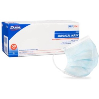 Dukal # 1541 - ASTM Level 2 Surgical Mask with Ear Loops, Blue  300 case