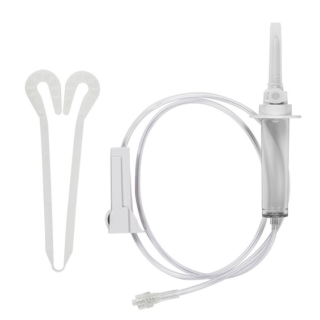 Alaris Medical # MS3500-15 - Secondary IV Set with Hanger, 15 Drop per mL, 36 Inch Length, DEHP-Free, Sterile, EACH