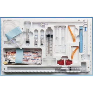 Carefusion # PIG1280T - Safe-T Para/Thoracentesis Tray, 8FR, 18G for Fluid Removal Procedures, 10/CS