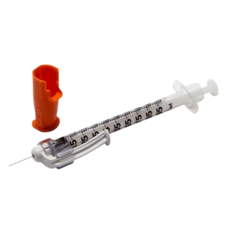 BD  # 303327 - SafetyGlide Tuberculin Syringe with 1 mL Capacity, 27G x 3/8 Inch Intradermal Needle, 100/pk, 4 pk/cs (Continental US Only)