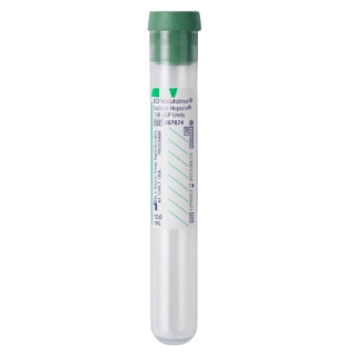 BD  # 367874 - Vacutainer Hemogard Green 10 mL Sodium Heparin Tube, 100/BX