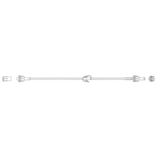 BD  # 30883 - Alaris PCA Module Extension Set Microbore with Anti-Siphon Valve, Pinch Clamp, Fixed Male Luer Lock, 92 Inch Length, 2.1 mL Priming Volume, 50/CS (Continental US Only)