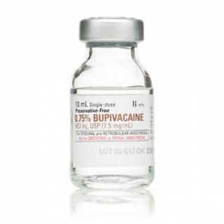 Hospira # 116501 - MBO-BUPIV 0.75% PF SDV 25X10ML, 25/BX
