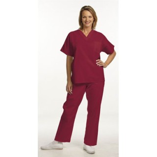 Fashion Seal # 78003-2XL - Shirt Scrub Unisex Sangria XX-Large Ea