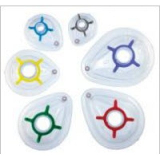 Sun-Med # 4-0110-05 - Mask Face Clear/DkBlue Sz-5 LG Adult 30/Bx