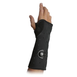 DJ Orthopedics # 312-71-1111 - Brace Arm Fracture XL Left w/ Open Thumb Short Black Ea