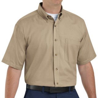 VF Workwear # 1T22KHS - SHIRT, MEN, SS, 1PKT, TWILL 65/35 KHAKI S, EACH