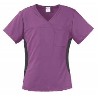 Medline # 5564PPLXL - TOP, SCRUB, MICHIGAN, YOGA STRETCH, PPL, XL, EACH