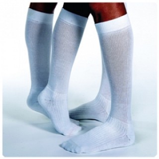 Sammons Preston # 56084302 - STOCKING, 15-20, KNEE, CLSD TOE, WHITE MED., EACH