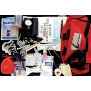 Motion Medical Distributing # HS190 - First Call Bag W/Contents Red Ea