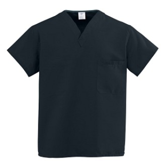 Medline # 910DKW4XL-CM - TOP, SCRUB, REV, 2PKT, BLACK, MDL-CC, 4XL, 12 EA/CS