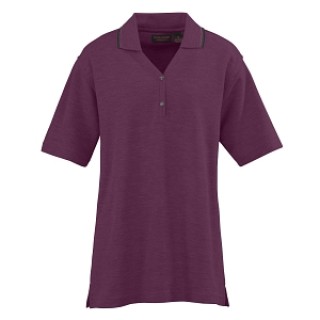 Medline # 935WNEL - SHIRT, POLO, LADIES, 6040P, WINE/WHT, LAR, 24 EA/CS