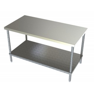 Aero Manufacturing # 4TS-2472 - TABLE, WORK, SS, W/SHELF, 24X72X35, EACH