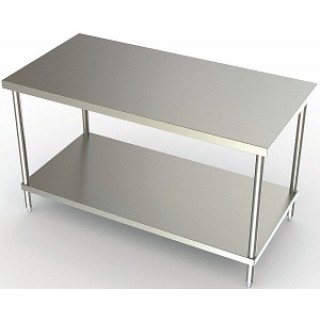 Aero Manufacturing # 4TS-3030 - TABLE, WORK, SS, W/SHELF, 30X30X35, EACH