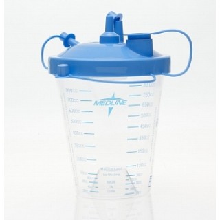 Medline # HCS7853 - CANISTER, SUCTION, 850CC, W/FILTER LID, 100/CS