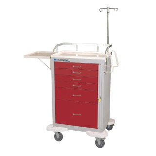 Lakeside Manufacturing # P-630-B-2R - CART, EMERG, 6-DRW, RED / GRAY, 3-3