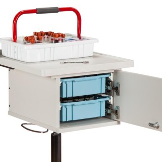 Clinton Industries # 67200 - PHLEBOTOMY CART, TWO- BIN, PNEUM, EACH