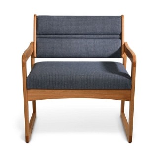 Medline # MDRDWBA11 - CHAIR, BARI, SLED BASE, W/ARMS 800 LB CAP, EACH