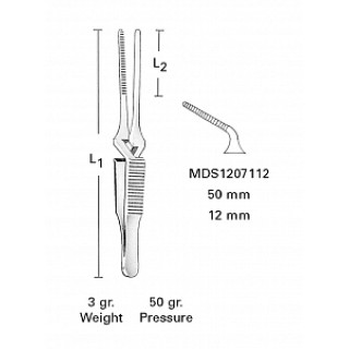 Medline # MDS1207208 - CLAMP, BULLDOG, DIETHRICH, STRT, 5CM, 8MM, EACH