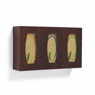 Medline # MDS193098CW - HOLDER, GLOVE-BOX, FAUXWOOD, CHERRY, TRPL, 4/CS