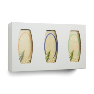 Medline # MDS193098 - HOLDER, GLOVE-BOX, TRIPLE, W/DIVIDERS, 6/CS