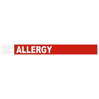 Medline # 2004AM - ID BAND, TYVEK, ALLERGY, RED, 1000 EA/BX