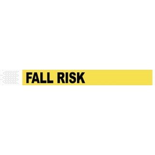 Medline # 2006FRM - ID BAND, TYVEK, FALL RISK, YELLOW, 1000 EA/BX