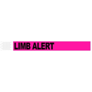 Medline # 2007LAM - ID BAND, TYVEK, LIMB ALERT, PINK, 1000 EA/BX