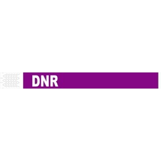 Medline # 2011DNRM - ID BAND, TYVEK, DNR, PURPLE, 1000 EA/BX