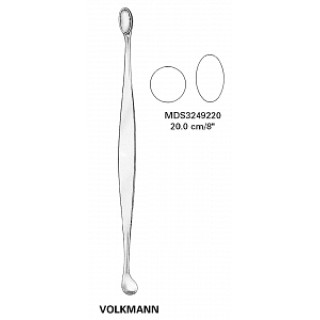 Medline # MDS3249216 - CURETTE, BONE, VOLKMANN, D / E, 16 CM, EACH