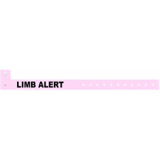 Medline # 3309LAM - ID BAND, L-SHAPE, TRI-LAM, LIMB ALERT, PNK, 500 EA/BX