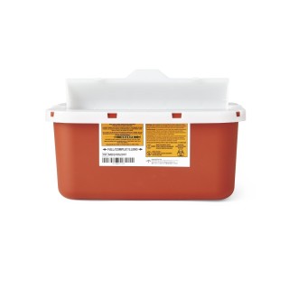 Medline # MDS705201F - CONTAINER, SHARPS, 1GAL, RED, WALL / FREE, FLAP, 32/CS