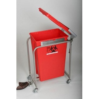 Medline # MDS705218CART - CART, W/PEDAL, F / 8/18 GAL SHARPS CONT, EACH