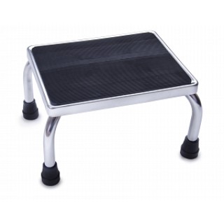 Medline # MDS80430I - FOOTSTOOL, CHROME STL W/ RUBBER MAT, 350LB, 1 EA/CS