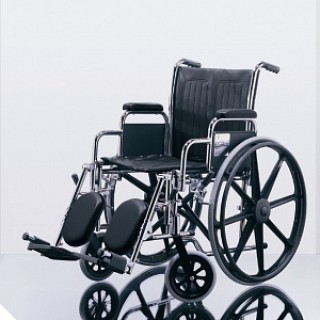 Medline # MDS806250DX - WHEELCHAIR, EXCEL, RDLA, S / A FOOT, BLACK, EACH