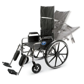 Medline # MDS808350X - WHEELCHAIR, 16IN, RECLINING, REM DLR, ELR, EACH