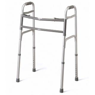 Medline # MDS864104X - WALKER, 2 BUTTON, ADULT, 300LBS CAP, DIRECT, 4/CS
