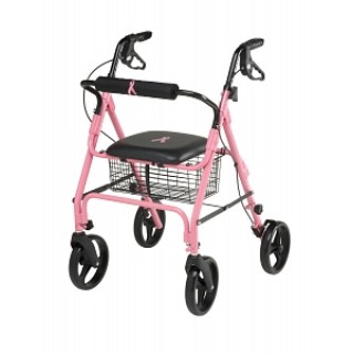 Medline # MDS86825BC - ROLLATOR, PINK, BREAST CANCER AWARENESS, 1 EA/CS