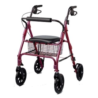 Medline # MDS86825RX - WALKER / ROLLATOR, RED, FOLDING, EACH