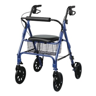 Medline # MDS86825 - WALKER/ROLLATOR, BLUE, FOLDING, 1 EA/CS