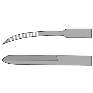 Medline # MDS9911147 - KNIFE, ARTHR, BANANA, TRIA HNDL, SERR, 240MM, EACH