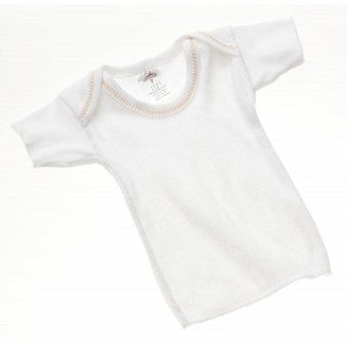Medline # MDT2112551 - SHIRT, BABY, SLIPOVER, SHORT SLV, WHITE, 3MO, 12 EA/DZ, 6 DZ/CS