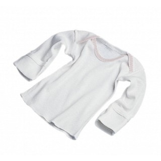 Medline # MDT2112601 - SHIRT, BABY, SLIPOVER, MITTEN CUFF, WHT, 3MO, 12 EA/DZ, 6 DZ/CS